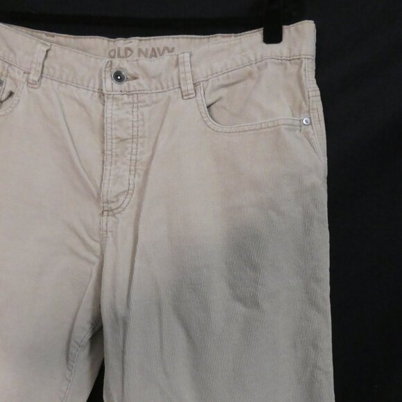 OLD NAVY - Boot-Cut | 36 x 30 | Beige Cotton Cords / Corduroy Casual Pants - Picture 5 of 15